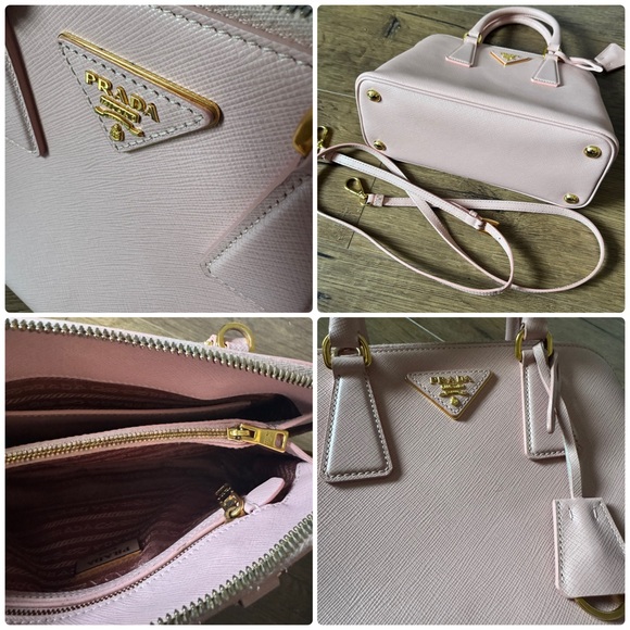 PRADA-AUTHENTIC (Preowned)Pink Saffiano Leather Crossbody Handbag - Picture 4 of 16